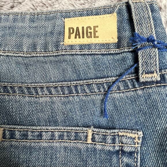 NWT Paige Jimmy Jimmy Skinny Nico Blue Metallic Knee Jeans Size 27 - Picture 7 of 11